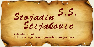 Stojadin Stijaković vizit kartica